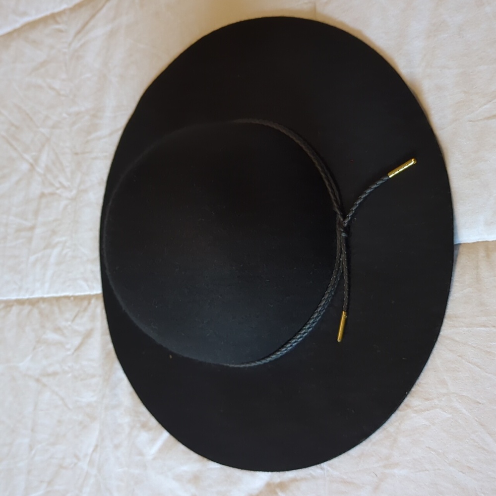 BDG Black Floppy Hat with Bow Detail